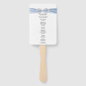 Blauwe Diamant Infinity Trouwprogramma Fans Handwaaier (Achterkant)