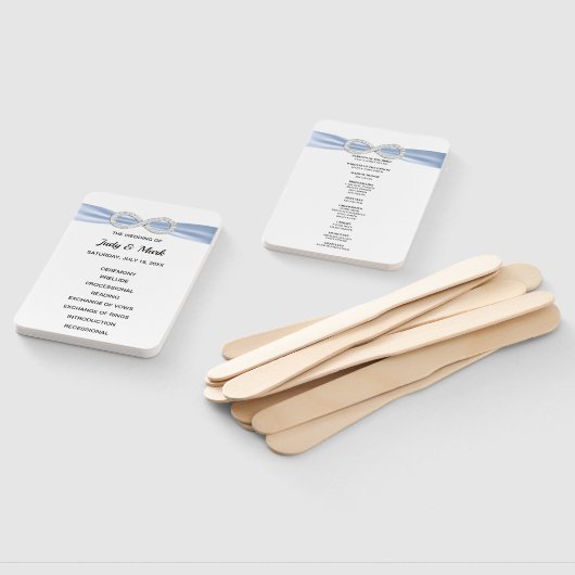 Blauwe Diamant Infinity Trouwprogramma Fans Handwaaier (Niet-gemonteerd)