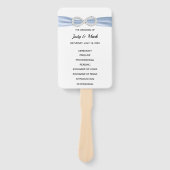 Blauwe Diamant Infinity Trouwprogramma Fans Handwaaier (Voorkant)