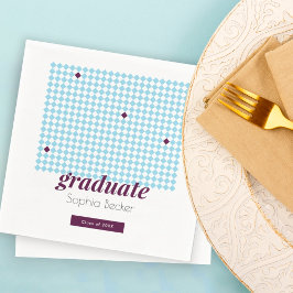 Blauwe Diamant Patroon Moderne Font Graduation Par Servet