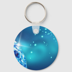 blauwe diamant sleutelhanger