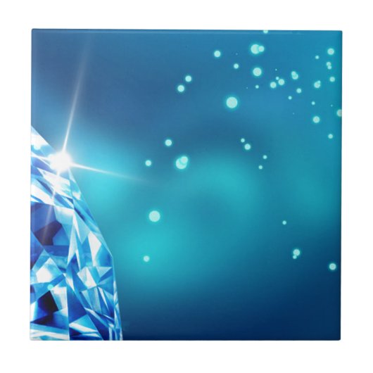 blauwe diamant tegeltje (Voorkant)