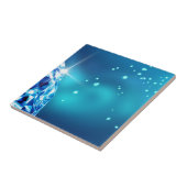 blauwe diamant tegeltje (Zijkant)