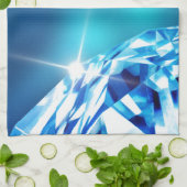 blauwe diamant theedoek (Gevouwen)