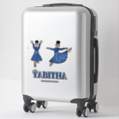 Blauwe Diamantdanser #2 Sticker (Koffer)