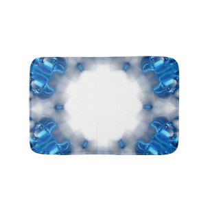 Blauwe diamanten badmat