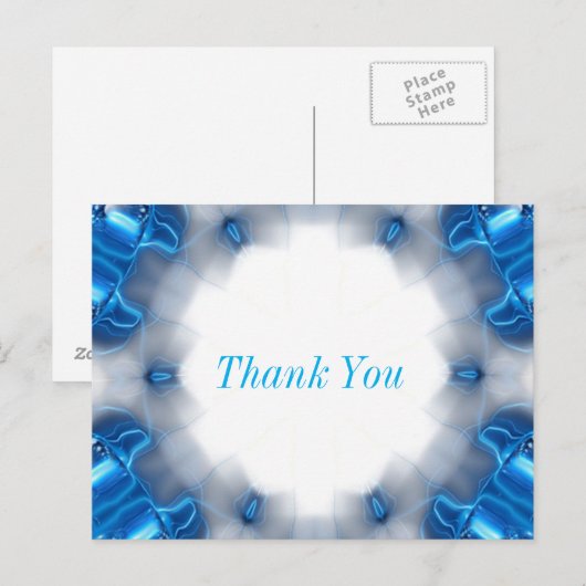 Blauwe diamanten briefkaart (Voorkant / Achterkant)