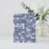Blauwe diamanten briefkaart (Staand voorkant)