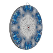 Blauwe diamanten dartbord (Voorkant Links)