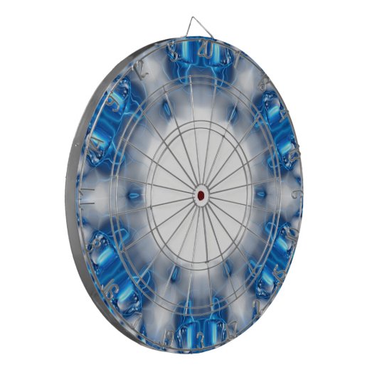 Blauwe diamanten dartbord (Voorkant Links)