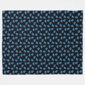 Blauwe diamanten fleece deken (Voorkant (Horizontaal))