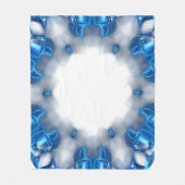 Blauwe diamanten fleece deken (Voorkant)