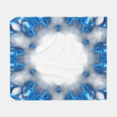 Blauwe diamanten fleece deken (Voorkant (Horizontaal))