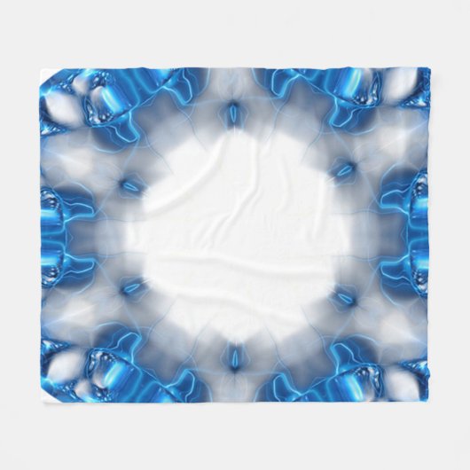 Blauwe diamanten fleece deken (Voorkant (Horizontaal))