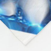 Blauwe diamanten fleece deken (Hoek)