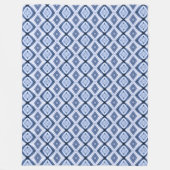 Blauwe Diamanten Harmony Patroon Warm Knus Fleece Deken (Voorkant)