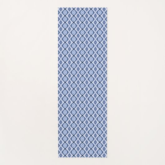 Blauwe Diamanten Harmony Patroon Yoga Mat (Voorkant)