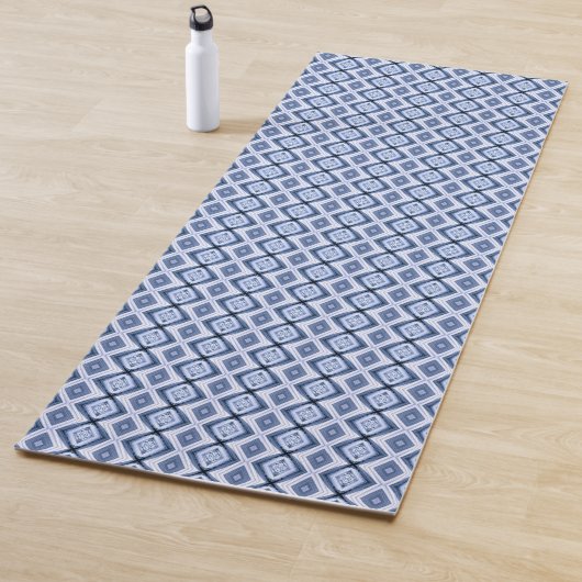 Blauwe Diamanten Harmony Patroon Yoga Mat (In situ)
