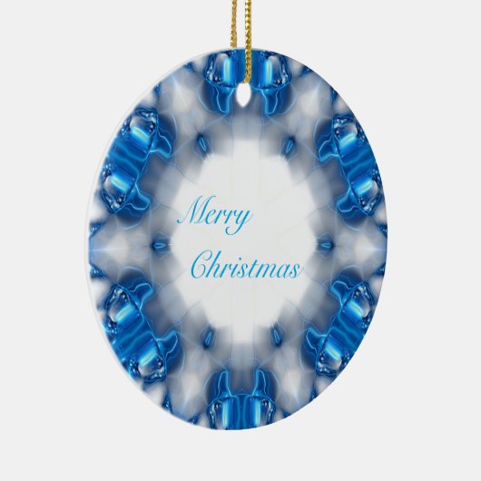 Blauwe diamanten keramisch ornament (Rechts)