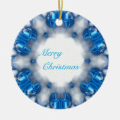 Blauwe diamanten keramisch ornament (Voorkant)