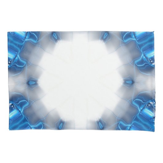 Blauwe diamanten kussensloop (Voorkant-Links)