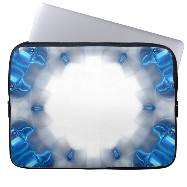 Blauwe diamanten laptop sleeve (Voorkant)