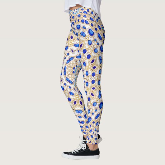 Blauwe diamanten leggings (Links)