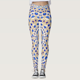 Blauwe diamanten leggings