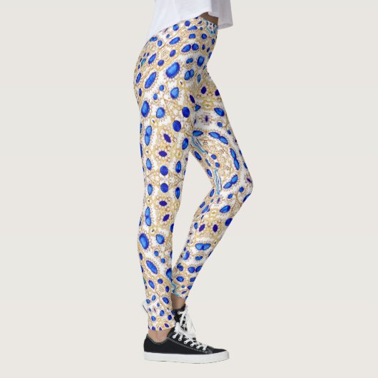 Blauwe diamanten leggings (Rechts)