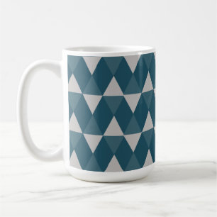 Blauwe diamanten patroon koffiemok
