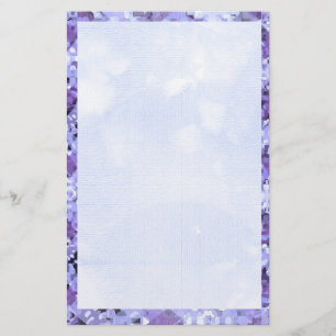 Blauwe Diamanten Rand 2 Donkerblauwe Basis Briefpapier