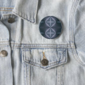 Blauwe Diamanten Ronde Button 5,7 Cm (In situ)