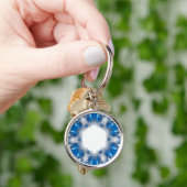 Blauwe diamanten sleutelhanger (Hand)