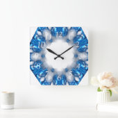 Blauwe diamanten vierkante klok (Huis)