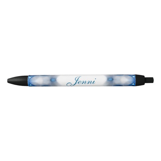 Blauwe diamanten zwarte inkt pen (Voorkant)