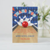 Blauwe diamantreep, stripe strike marmering bedankkaart (Staand voorkant)