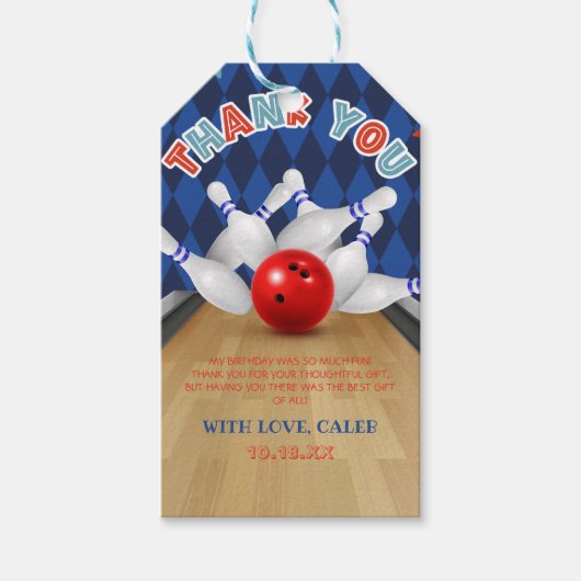 Blauwe diamantreep, stripe strike marmering cadeaulabel (Voorkant)