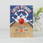 Blauwe diamantreep, stripe strike marmering kaart (Staand voorkant)