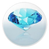 BLAUWE DIAMOND CERAMIC KNOB KERAMISCHE KNOP (Voorkant)