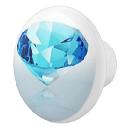 BLAUWE DIAMOND CERAMIC KNOB KERAMISCHE KNOP