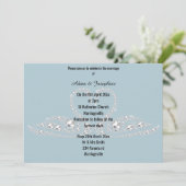 BLAUWE DIAMOND SWAN ELEGANT WEDING KAART (Staand voorkant)