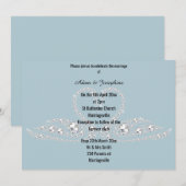 BLAUWE DIAMOND SWAN ELEGANT WEDING KAART (Voorkant / Achterkant)