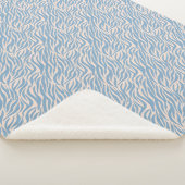 Blauwe dierlijke afdrukken sherpa deken (3/4)