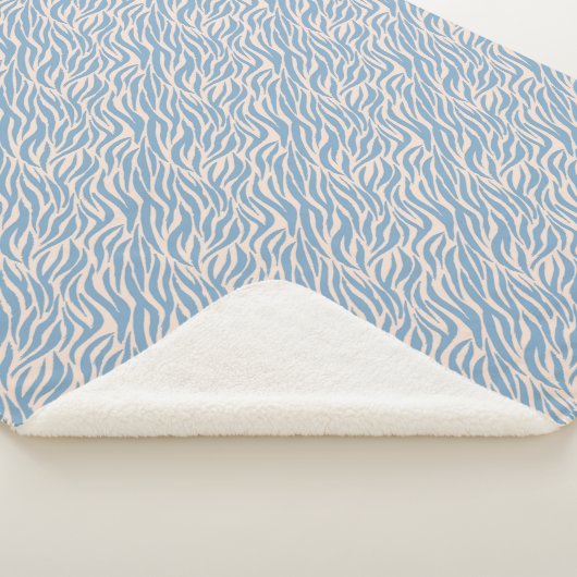 Blauwe dierlijke afdrukken sherpa deken (3/4)