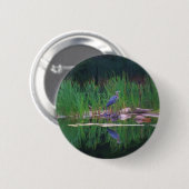 Blauwe Dierlijke het Schilderen van de Bezinningen Ronde Button 5,7 Cm (Voorkant /achterkant)