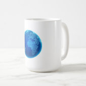Blauwe digitale binaire codes Aarde Koffiemok (Voorkant rechts)