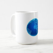 Blauwe digitale binaire codes Aarde Koffiemok (Voorkant links)