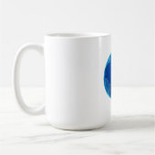 Blauwe digitale binaire codes Aarde Koffiemok (Links)