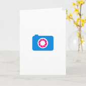 Blauwe digitale camera kaart (Gele Bloem)