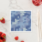 Blauwe digitale camouflage papieren servetten (Insitu)